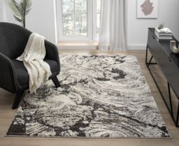 Desire Rugs Eleanor Modern Embossed Living Room Area Rug - Abstract Design in Grey - Size: 80 cm x 150 cm - thumbnail 5