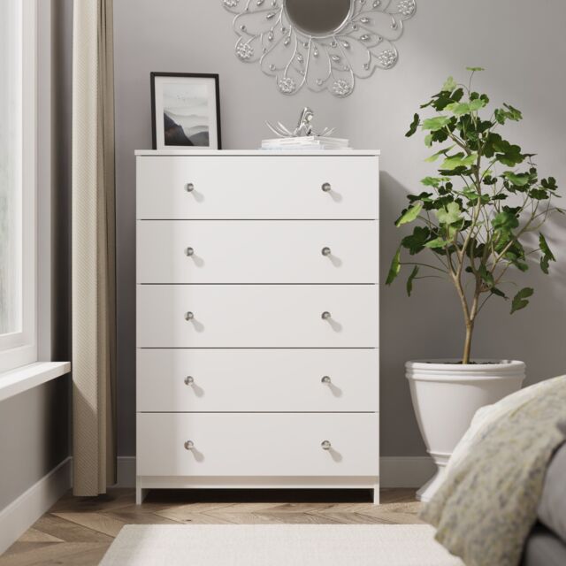 Ready Assembled 2 U Newlyn 5 Drawer Chest (Ready Assembled) in White - image 1