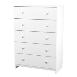 Ready Assembled 2 U Newlyn 5 Drawer Chest (Ready Assembled) in White - thumbnail 4
