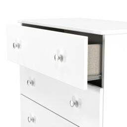 Ready Assembled 2 U Newlyn 5 Drawer Chest (Ready Assembled) in White - thumbnail 6