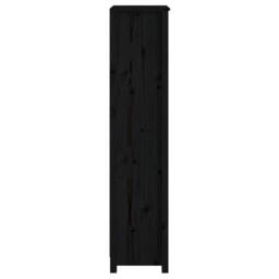 Berkfield Home Beautiful Book Cabinet Black 50x35x154 cm Solid Wood Pine - Size: 50 x 35 x 154 cm - thumbnail 6
