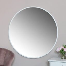 Extra Large Round White Wall Mirror 120cm X 120cm - thumbnail 1