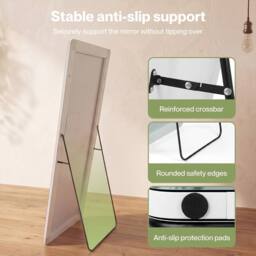 VOGREX 165x60cm LED Full Length Dressing Mirror in White - Size: 165x60 cm - thumbnail 6