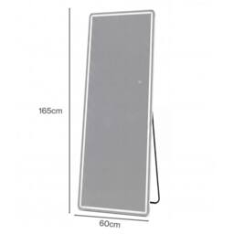 VOGREX 165x60cm LED Full Length Dressing Mirror in White - Size: 165x60 cm - thumbnail 2