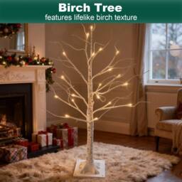 Havendro 1 Pcs 90cm LED Twig Birch Table Tree Lights Holiday Lamp UK in White - thumbnail 4