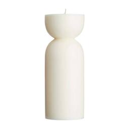 Originalhome Unscented Cotton Candle, 88 Hour Burn Time, 20cm in Off-White
