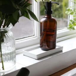 Harbour Housewares Ceramic Soap Dispenser Tray - White - thumbnail 6