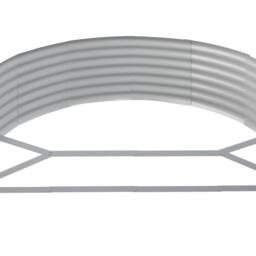 Berkfield Home Garden Raised Bed Powder-coated Steel 214x140x36 cm Grey - Size: 214 x 140 x 36 cm - thumbnail 5