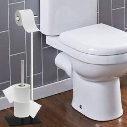 EONLION STAINLESS STEEL TOILET LOO ROLL HOLDER in Black - thumbnail 1