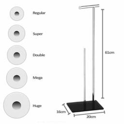 EONLION STAINLESS STEEL TOILET LOO ROLL HOLDER in Black - thumbnail 3