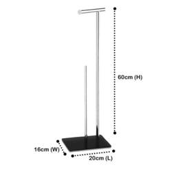 EONLION STAINLESS STEEL TOILET LOO ROLL HOLDER in Black - thumbnail 2