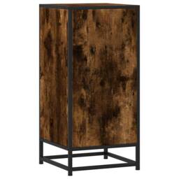 Berkfield Home Sideboard Smoked Oak 35.5x35x76 cm Engineered Wood & Metal in Brown - thumbnail 7