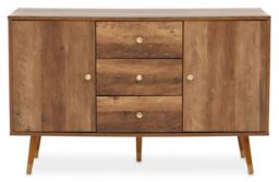 Orsina Functional Sideboard, Intricate Detailing Two Door Sideboard, Sturdy & Durable Industrial Sideboard in Brown - thumbnail 6