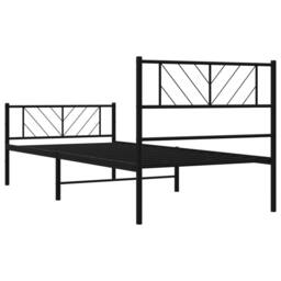 Berkfield Home Metal Bed Frame with Headboard & Footboard Black 100x200 cm - thumbnail 7