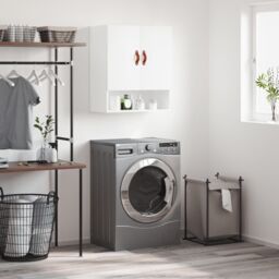 Berkfield Home Wall Cabinet White 60x31x70 cm Engineered Wood - Size: 60 x 31 x 70 cm - thumbnail 1