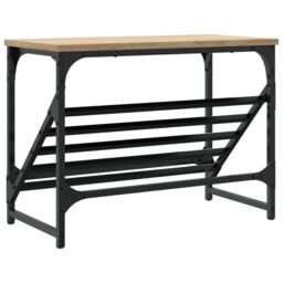 Berkfield Home Shoe Rack Sonoma Oak 60x30x45 cm Engineered Wood in Brown - Size: 60 x 30 x 45 cm - thumbnail 6