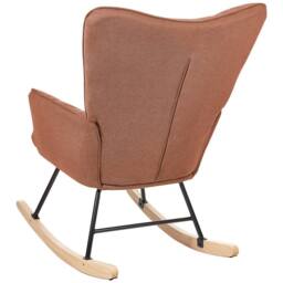 Wyld and Coco Brown Biscuit-Tufted Rocking Chair with Wooden Legs - thumbnail 5