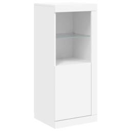 Berkfield Home Sideboard with LED Lights White 41x37x100 cm - Size: 41 x 37 x 100 cm - thumbnail 1