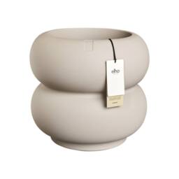 Charles Bentley Elho Amber Roll Low 43 Beige Indoor & Outdoor Plant Pot - thumbnail 5