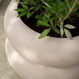 Charles Bentley Elho Amber Roll Low 43 Beige Indoor & Outdoor Plant Pot - thumbnail 4