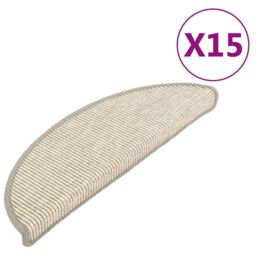 Berkfield Home Stair Mats Self-adhesive 15 pcs 56x17x3 cm Silver - Size: Medium - thumbnail 2
