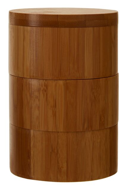 Orsina Bessan Bamboo Natural Cylindrical Storage Set in Brown - image 1