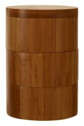 Orsina Bessan Bamboo Natural Cylindrical Storage Set in Brown