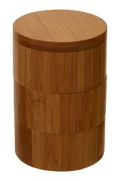 Orsina Bessan Bamboo Natural Cylindrical Storage Set in Brown - thumbnail 2
