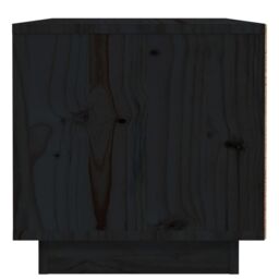 Berkfield Home Bedside Cabinet Black 40x34x35 cm Solid Wood Pine - Size: 40 x 34 x 35 cm - thumbnail 6