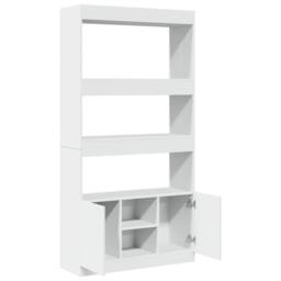 Berkfield Home Highboard¬†White 92x33x180 cm Engineered Wood in White - Size: 92 x 33 x 180 cm - thumbnail 8