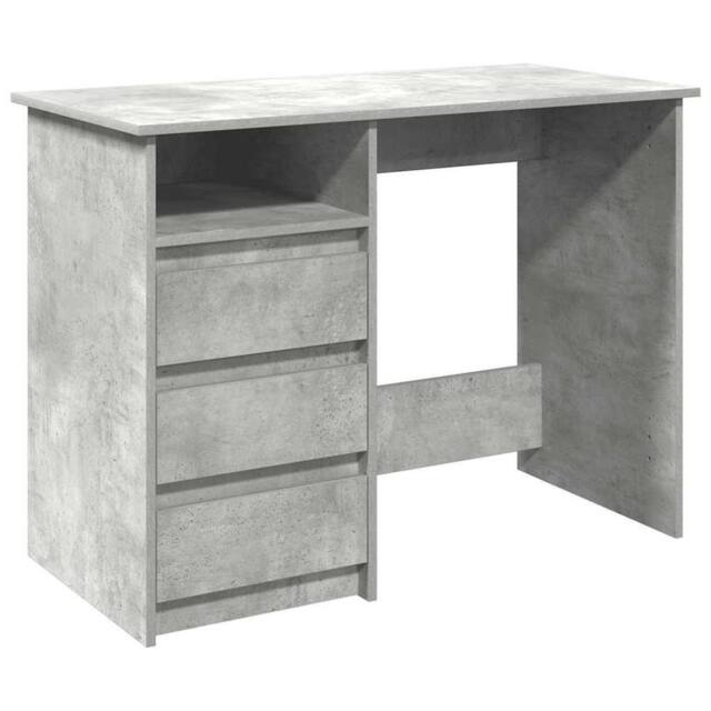 Berkfield Home Desk Concrete Grey 102x50x75 cm Engineered Wood - Size: 102 x 50 x 75 cm - image 1