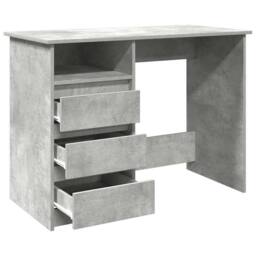 Berkfield Home Desk Concrete Grey 102x50x75 cm Engineered Wood - Size: 102 x 50 x 75 cm - thumbnail 4