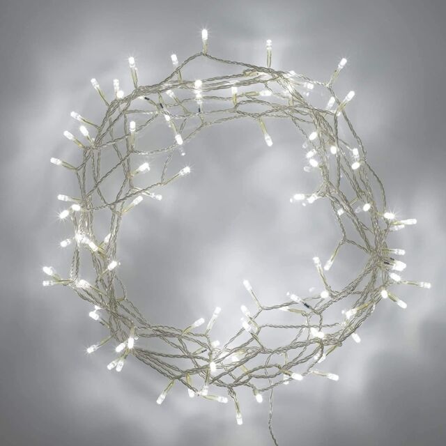Shatchi 80LEDs Lights Clear Cable Battery Operated Fairy String Christmas Decorations in White - image 1