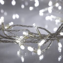 Shatchi 80LEDs Lights Clear Cable Battery Operated Fairy String Christmas Decorations in White - thumbnail 2