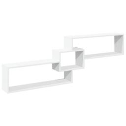 Berkfield Home Wall Cabinet 158x18x53 cm White Engineered Wood - Size: 158 x 18 x 53 cm - thumbnail 2