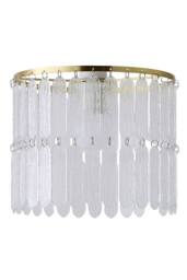 ValueLights Aldgate Textured Acrylic Ceiling Light Lamp Shade with Bulb in Metallic Gold - thumbnail 6