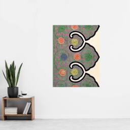 "Artery8 Owen Jones Ornamental Flower Motif Pattern Wall Art Print in Purple - Size: W12"" x H16""" - thumbnail 4