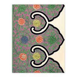 "Artery8 Owen Jones Ornamental Flower Motif Pattern Wall Art Print in Purple - Size: W12"" x H16""" - thumbnail 1