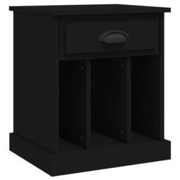 Berkfield Home Elegant Bedside Cabinet Black 43x36x50 cm - Size: 43 x 36 x 50 cm - thumbnail 3