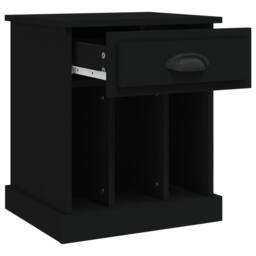 Berkfield Home Elegant Bedside Cabinet Black 43x36x50 cm - Size: 43 x 36 x 50 cm - thumbnail 6