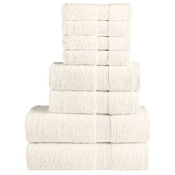 Berkfield Home 8 Piece Premium Towel Set SOLUND Cream 600 gsm