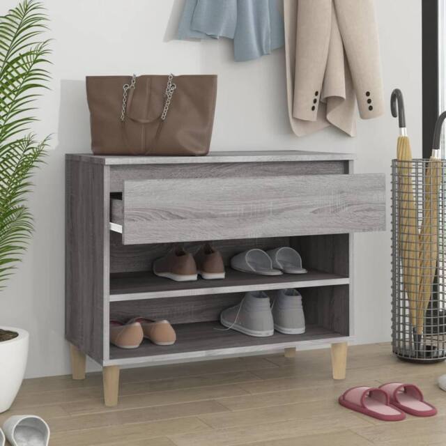 Berkfield Home Shoe Cabinet Grey Sonoma 70x36x60 cm Engineered Wood - Size: 70 x 36 x 60 cm - image 1