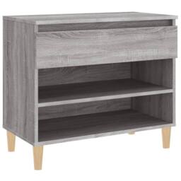 Berkfield Home Shoe Cabinet Grey Sonoma 70x36x60 cm Engineered Wood - Size: 70 x 36 x 60 cm - thumbnail 3