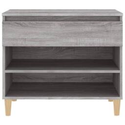 Berkfield Home Shoe Cabinet Grey Sonoma 70x36x60 cm Engineered Wood - Size: 70 x 36 x 60 cm - thumbnail 7