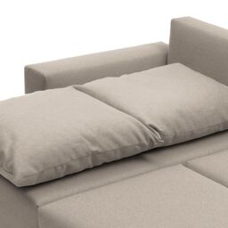 Abakus Direct Oslo Reversible Corner Sofa Bed in Sand in Khaki - thumbnail 6