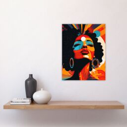 "Artery8 Modern African Art Multi-Coloured Bright Bold Abstract Unframed Wall Art Print Poster Home Decor Premium - Size: W12"" x H16""" - thumbnail 4