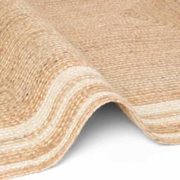 THE RUGS Braided Jute Nuru Reversible Living Room Bordered Rug in Beige - Size: 200 cm x 300 cm - thumbnail 4