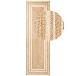 THE RUGS Braided Jute Nuru Reversible Living Room Bordered Rug in Beige - Size: 200 cm x 300 cm - thumbnail 9