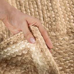THE RUGS Braided Jute Nuru Reversible Living Room Bordered Rug in Beige - Size: 200 cm x 300 cm - thumbnail 5
