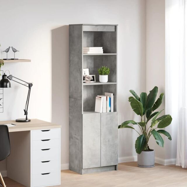 Berkfield Home Highboard Concrete Grey 50x35x180 cm Engineered Wood - Size: 50 x 35 x 180 cm - image 1